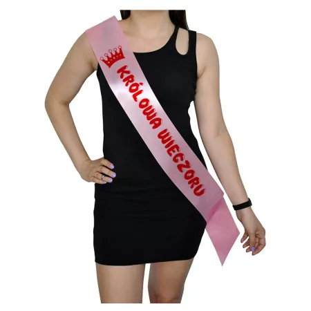 Szarfa RÓŻOWA Wieczór Panieński Królowa wieczoru